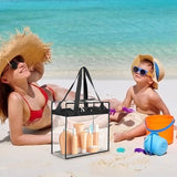 oorzichtige draagtas, transparante toilettas, waterdichte luiertas met ritssluiting en handvat, pvc, toilettas voor reizen, fitnessstudio, school, sportevenementen, zwart, mode