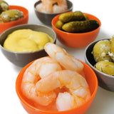 Nacho Dipschaaltjes tapasschalen design look | Nacho dipschaal dipschaal dipschaaltjes voor sushi-sojasauzen | snackschaal dipschaal voor stokjes tapas kom sausschaal | 10 x oranje