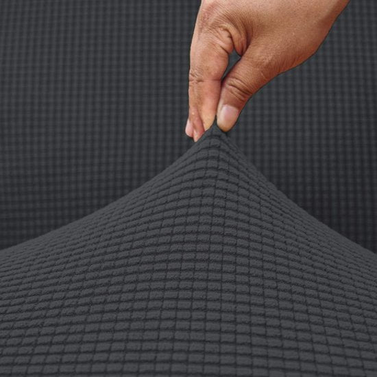 Stretch Cover for Recliner Chair, Armchair Protector with Pockets, Living Room, Plain Velvet Elastic Armchair Cover, Complete Armchair Protector, Adapted for Deck Chair, Sofa Cover (Drak