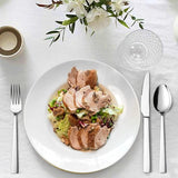 Bestekset voor 12 personen, 60-delige bestekset roestvrij staal, gepolijst, eetbestek, zilverkleurig tafelbestek met vork, lepel, messenset voor familie/party/hotel, roestvrij