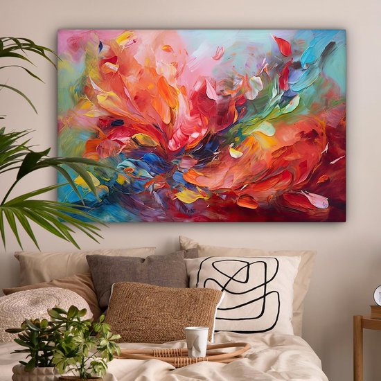 Muurschilderingen groot 120x80 cm XXL slaapkamer huisdecoratie woningfoto woonkamer foto canvas muur decor kunstdruk - olie - kunst - abstract - kleurrijk
