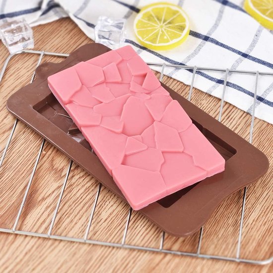 Siliconen chocoladevormen, fragmenten chocoladereepvormen, zelfgemaakte eiwit- en energiereepvormen, 4 verpakkingen