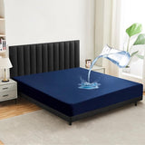 Matrasbeschermer, waterdicht, 160 x 200 cm, incontinentie-hoeslaken, ademende matrasbescherming, laken, vochtbescherming, hoeslaken, incontinentie-onderlegger, wasbaar op 60 graden,