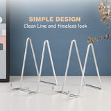 Ezel staander plaat standaard metaal - 2 stuks bordenstandaard - decoratieve bordenhouder - decoratieve plaat houder - ijzeren ezel voor borden | foto | boeken | afbeelding | fotolijst - zilver - 20,5