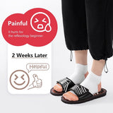 Stone Deep Tissue Acupressuurschoenen Voetmassage Pantoffels Reflexologie Massager Relief Plantaire fasciitis Hielboog Artritis Neuropathie Pijn (zwart 25)