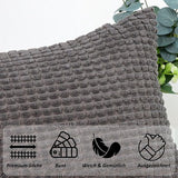 Kussenovertrek corduroy, effen, set van 2, kussenslopen voor sierkussens, bankkussens, in vele kleuren