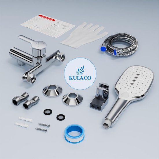 Badkraan met handdouche, kraanbad met drukschakelaar, ééngreepsmengkraan, bad van messing, chroombadkraan met 3 functies, mengkraan, douchemengkraan voor badkamer