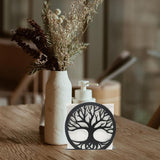 Servethouder Vrijstaande moderne servethouder met boomdesign tafel-zakdoekdispenser van metaal verticale servetten opbergorganizer zwart