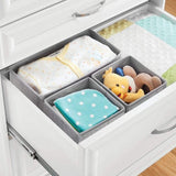 Set van 3 opbergdozen voor kleding, babyspullen enz. – kinderkamer opbergdoos van stof – kinderkast organizer – grijs