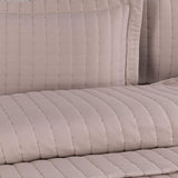 Katoenen spreienset, tweepersoonsbed 250 x 260 cm, kussensloop 55 x 75 cm x 2, slaapbankdeken gewatteerd, deken het hele jaar door (cappucino)