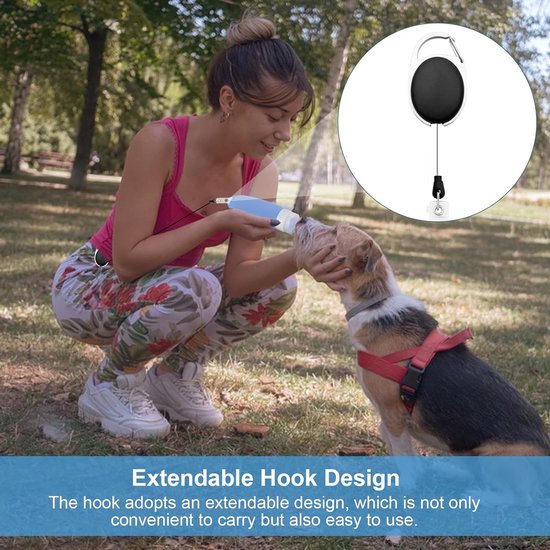 Set van 2 voedselbuizen voor het vullen van honden 90 ml hervulbare buizen voor honden met rekbare clips, natvoer siliconen reisflessen herbruikbare voedselbuis hond voor huisdieren buiten