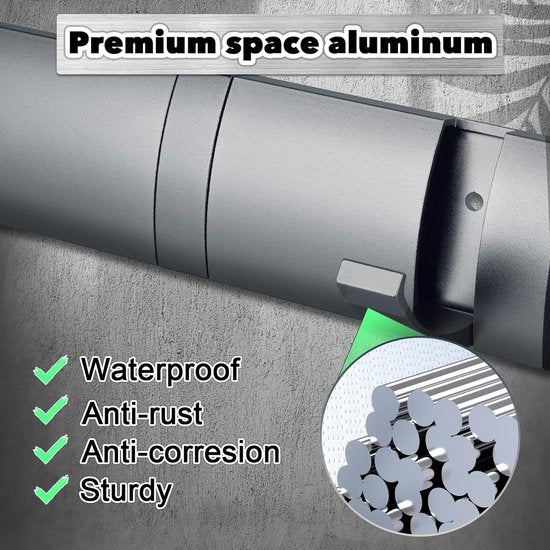 Kapstokhaak met 5 beweegbare haken, moderne kapstokhaakwand voor slaapkamer, badkamer, keuken, kapstok voor jassen, jassen, sjaals, handtassen en meer, grijs