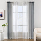 Gordijnen, gordijnen voor woonkamer, slaapkamer, set van 2, modern, tweekleurig, 140 x 175 cm