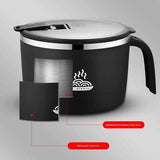 Instant Noodle Bowl, roestvrijstalen pastakom, 900 ml, Bento Box, draagbaar, lekvrij, instant pastakom, rijstkom, voor voedsel, met deksel en deksel, soepkommen (klein)