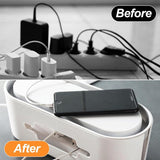 Kabelbox wit, kabelmanagementbox, kabelbox, kabelmanagementbox, stopcontactdoos, kabelboxen, kabelwarboel opbergbox, kabelbox, stekkerdoos voor het organiseren van kabels