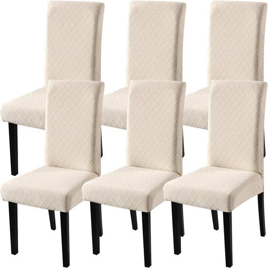 Stoelhoezen, set van 4, 6 stuks, universele stretch, afneembare stoelhoezen, beschermhoezen, voor huis, eetkamer, modern bruiloftsboeket, hotel, restaurant, decoratie