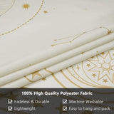 Maanfasen wandtapijt, mysterieuze sterrenhemel, tarotkaarten, wandtapijt, esthetische retro astrologie, muurkunst voor slaapkamer en woonkamer, beige, 210 x 150 cm