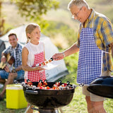 10 stuks verzonden grillspiesen, 35 cm lang, 410 metalen grillspiesen met schuifregelaar, herbruikbare brede plaatspiesen