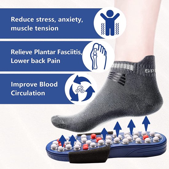 Voetmassage Schoenen Acupressuur Slippers Relief Neuropathie Artritis Fasciitis Plantaris Pijn Cadeau voor mama papa (02S)