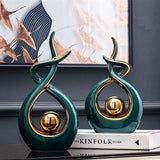 Keramisch beeld, moderne abstracte sculptuur, woondecoratie, tafeldecoratie voor woonkamer, slaapkamer, eetkamer, kantoor