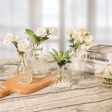 Kleine glazen vazen ​​​​voor tafeldecoratie, mini-vazen, set van 10 stuks, glazen vazen, bloemenvaas, moderne tafelvazen, bruiloft, kleine vaas, decoratieve glazen voor droogbloemen, glazen flessen,