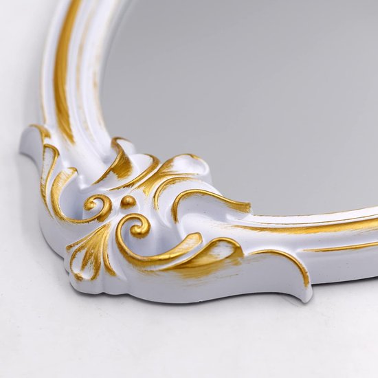 41,9 x 27,9 cm Vintage spiegel antieke spiegel decoratieve muur spiegel schild vorm wit 41,9 x 27,9 cm Vintage spiegel antieke spiegel decoratieve muur spiegel schild vorm wit