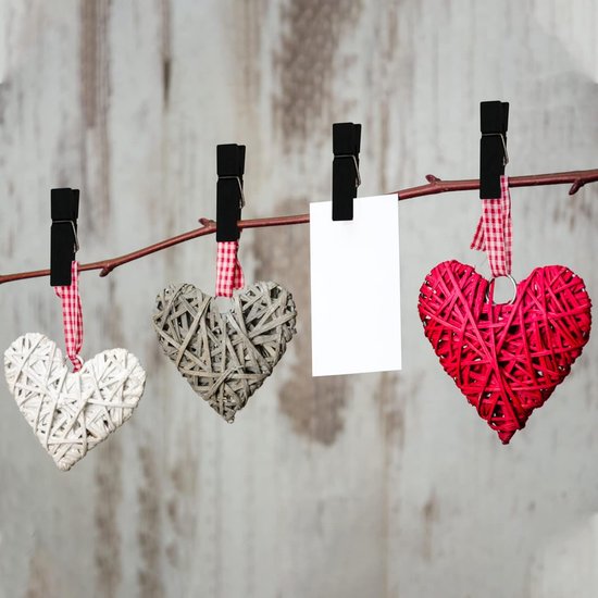 Mini-kledingpinnen voor foto's, 50 stuks houten fotoclips, fotoclips, foto's, handwerk, weergave, zwart