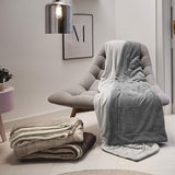 Doublesoft Knuffeldeken 150 x 200 - super knuffelig en warm, polyesterfleece deken beige crème