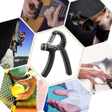 2 stuks Handtrainer, Vingertrainer, Onderarmtrainer, 5-60 kg verstelbare gripsterktetrainer, Handtrainingsapparaat, Vingergreep, Handtraining, Griptrainer voor krachttraining,