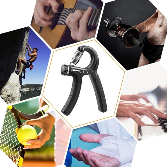 2 stuks Handtrainer, Vingertrainer, Onderarmtrainer, 5-60 kg verstelbare gripsterktetrainer, Handtrainingsapparaat, Vingergreep, Handtraining, Griptrainer voor krachttraining,