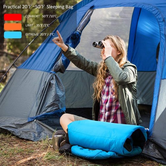 Slaapzak Waterdicht Draagbaar en lichtgewicht met compressiezak, ideaal voor kamperen, wandelen, reizen, backpacken en buitenactiviteiten