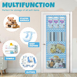 Opbergtas voor knuffeldieren, voor knuffeldieren, babyaccessoires en vochtige doeken, ademende hangorganizer met 4 grote vakken voor kinderkamer, slaapkamer