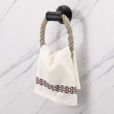 Nautische industriële pijphanddoekringhouder Wandmontage Rustieke handdoekenrek Badkameraccessoires