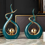 Keramisch beeld, moderne abstracte sculptuur, woondecoratie, tafeldecoratie voor woonkamer, slaapkamer, eetkamer, kantoor