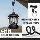 Klik op de afbeelding voor een uitgebreide weergave Set van 4 ratelhangers Verstelbare touwhanger 4M, 1/8 inch Rateltouw Trekratel Ratelhaak Verstelbare touwhaak Ratel Touwratel voor kamerplanten Buitentent (zwart)