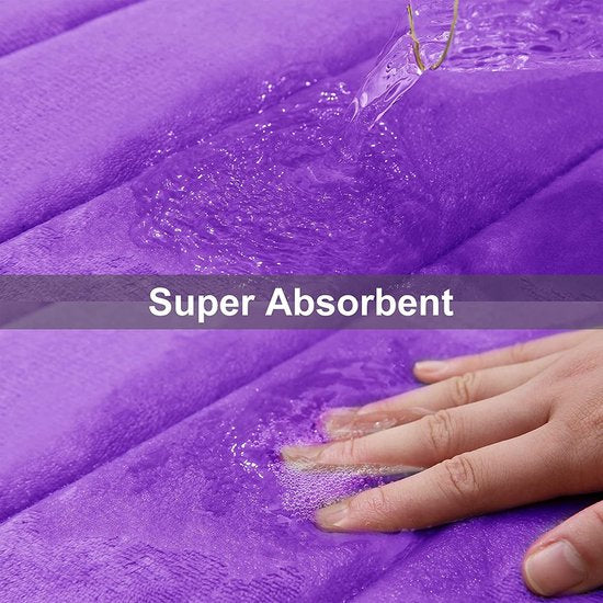 Badmat van traagschuim, absorberend, antislip, wasbaar, lila, 40 x 60 cm