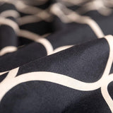 Hoeslaken, 200 x 200 cm, zwart geometrisch roosterpatroon hoeslaken, zacht microvezel boxspringlaken geschikt voor matrassen van 30 cm