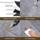 Hondenautostoelhoes met mesh-kijkvenster, en waterdichte huisdierautostoelhoes met zijkleppen, universele pasvorm voor de meeste auto's, heide zwart, S