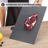 Chopping Board, Plastic, Set of 4, Chopping Boards with Handle and Rack, BPA-Free, Dishwasher Safe, Durable, Non-Slip