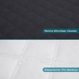 Matrasbeschermer, waterdicht, ademend, waterdicht, vochtbescherming, waterdichte matrasbeschermer, 180 x 200, donkergrijs, matrasbescherming, incontinentie-onderlegger, wasbaar voor bed