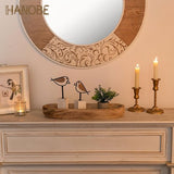 Houten schaal decoratieve houten dienblad decoratieve schaal: groot dienblad rechthoekig sleutelschaal hout lengte 42 cm sleutel schaal kaarsen bord fruitschaal tafel decoratief dienblad