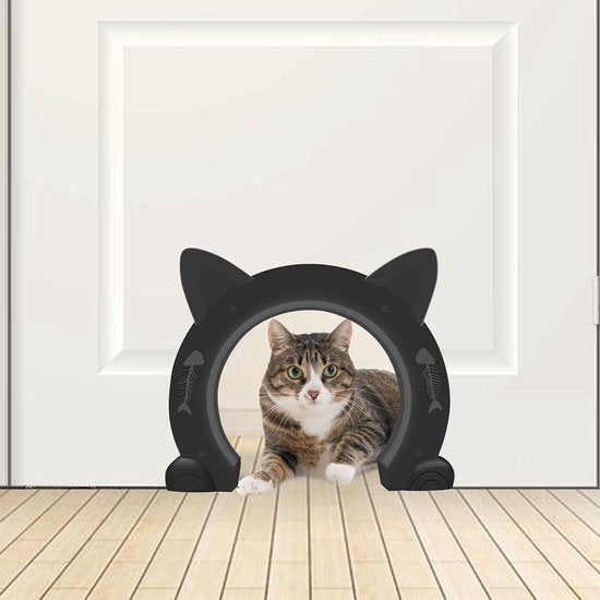 Kattenluik, binnendeur, kattenluik, kattenluik voor katten tot 10 kg, kattentunnel voor kamerdeuren