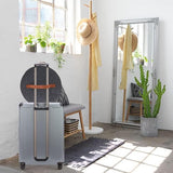 Hoedopbergdoos met deksel, 43 cm diameter, pop-up hoedboxen voor het opbergen van grote ronde opvouwbare stabiele reishoed-organizer-box, opbergtas met ritssluiting