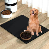 voerbakmat voor honden, hoogwaardige antislip hondenbak, 60 x 40 cm, super absorberend, sneldrogend, voermatten voor huisdieren, voermat voor katten, voermat voor katten (zwart)