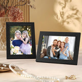 fotolijstenset 10 x 15 cm, 10 stuks fotolijsten, houten fotolijsten in vintage stijl met HD-acrylglas voor wand- en tafelweergave in de woonkamer, slaapkamer, kantoor of hal (zwart)