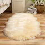 Imitatiebont Vloerkleed Pluizig Zacht Warm Modern Vloermat Bankmat Imitatiebont Deco Bont Onregelmatig Bedmat Wol Lang Haar Optisch Comfortabel