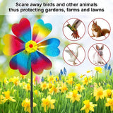 Set van 4 windturbines, vogelafstotend middel, reflecterende windmolen, boomgaard, vogelverschrikker, windmolenbalkon, decoratietuin ter bescherming, tuin, tuin, balkon