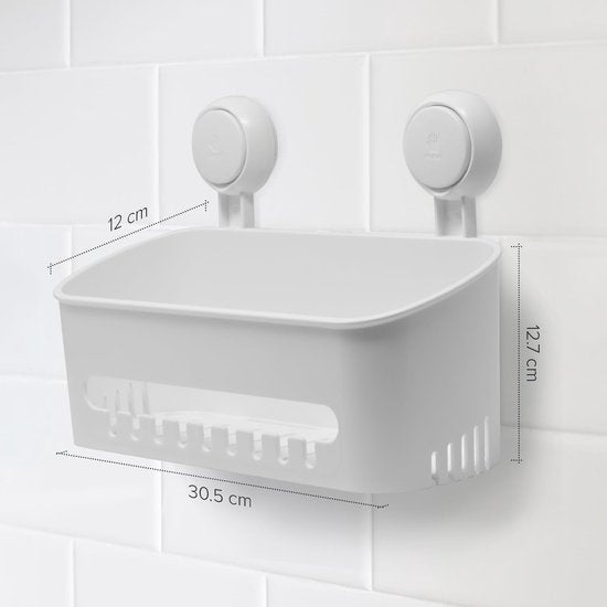 Doucheplank zonder boren - doucheplank douchemand - doucheopbergzuignap - shampoohouder - doucheplank zuignap - tandenborstelhouder zeephouder - 10 KG