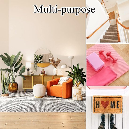 Antislipmat, antisliponderlaag, antislip, op maat te snijden, universeel voor tapijten (wit, 60 x 180 cm)