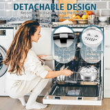 Waterbak voor honden zonder kwijlen, waterbak voor honden, drinkbak voor honden, anti-slabber, 3 l, hondendrinkbak, lekvrij, groot, antislip bodem, vaatwasmachinebestendig